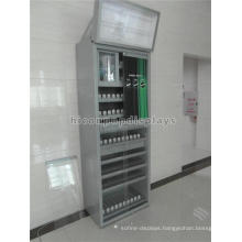 Customized Floor Standing Retail Store Advertising Top Lighting Metal Spring Cigarette Display Case